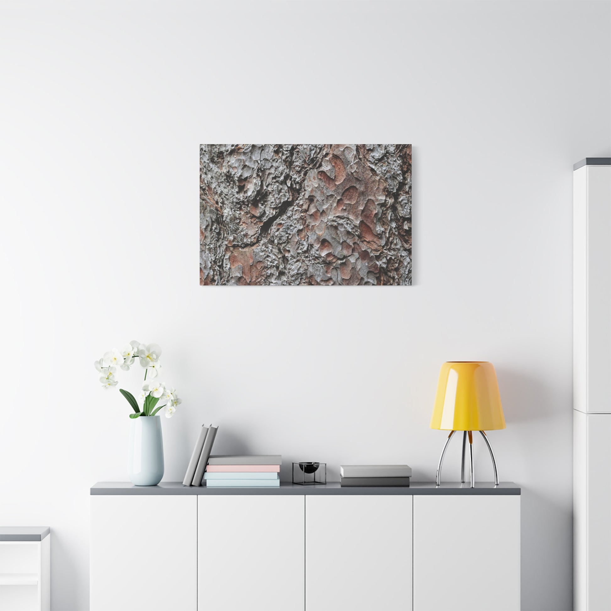 Textured Whispers of Bark - Unique Frameless Canvas Wall Art - Art By Earth