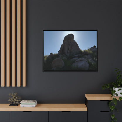 Boulder Silhouette - Unique Stretched Canvas Wall Art - Art By Earth