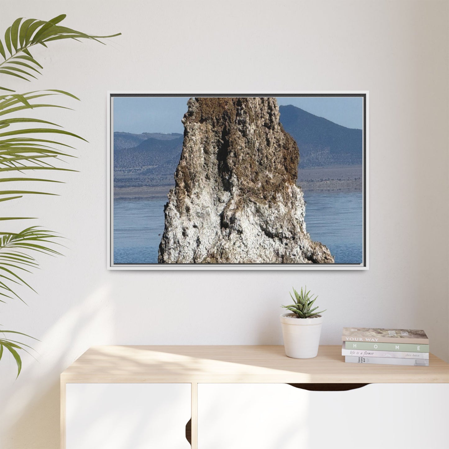 Tufa Tower Reflection - Unique Stretched Canvas Wall Art