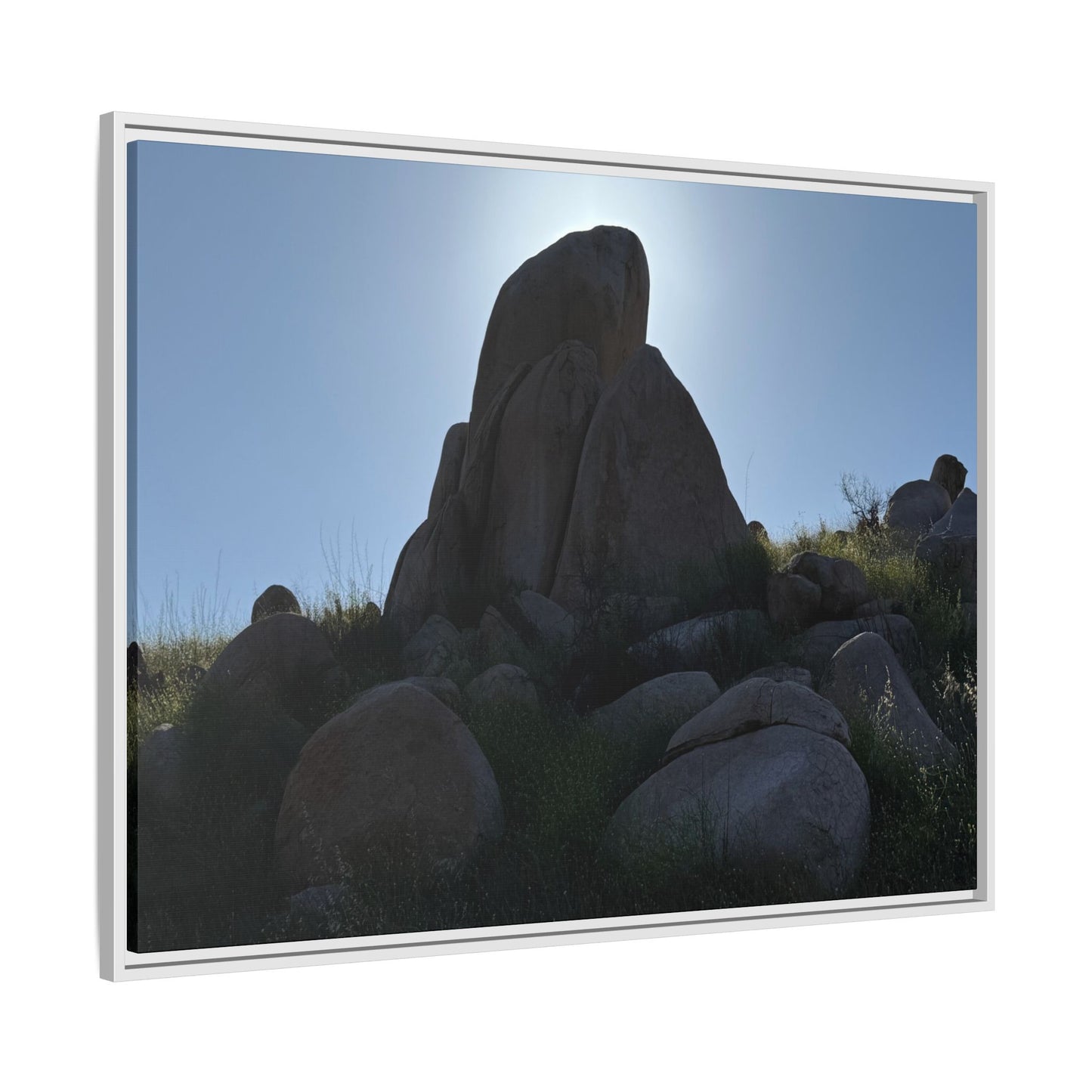 Boulder Silhouette - Unique Stretched Canvas Wall Art - Art By Earth