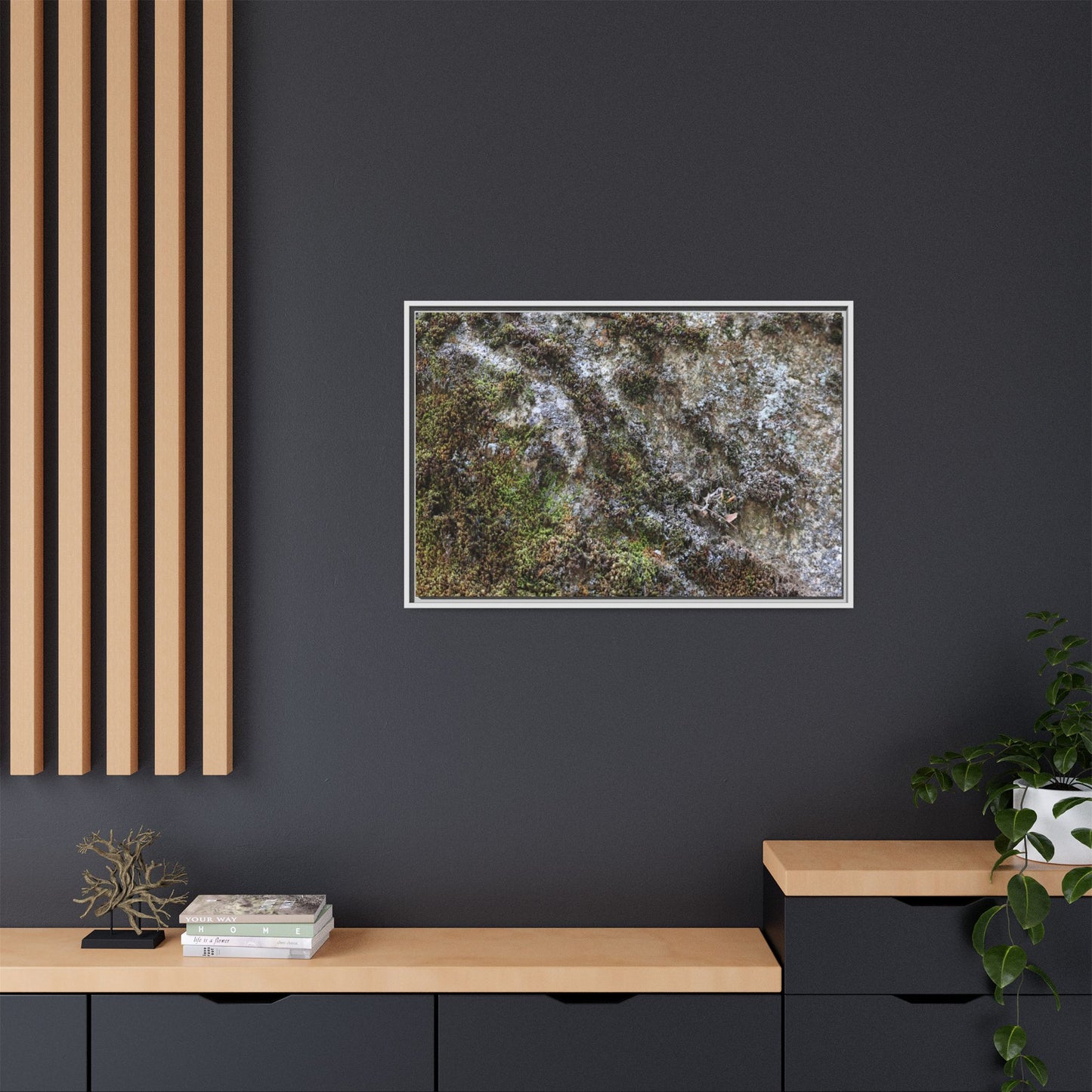 Mossy Whispers - Unique Stretched Canvas Wall Art - Art By Earth