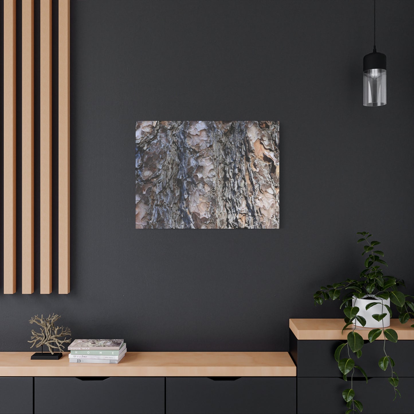 Bark's Rugged Symphony - Unique Frameless Canvas Wall Art - Art By Earth