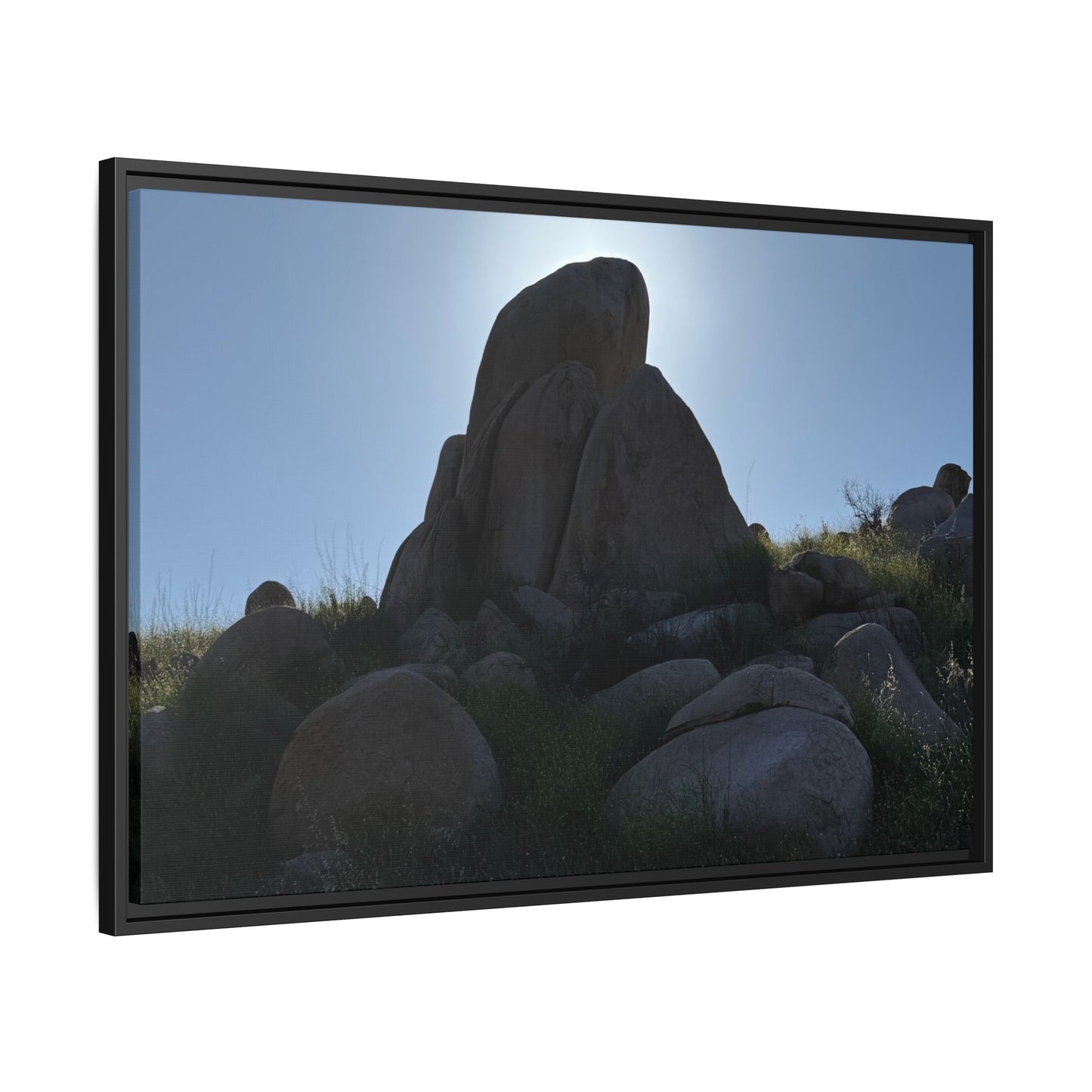 Boulder Silhouette - Unique Stretched Canvas Wall Art - Art By Earth