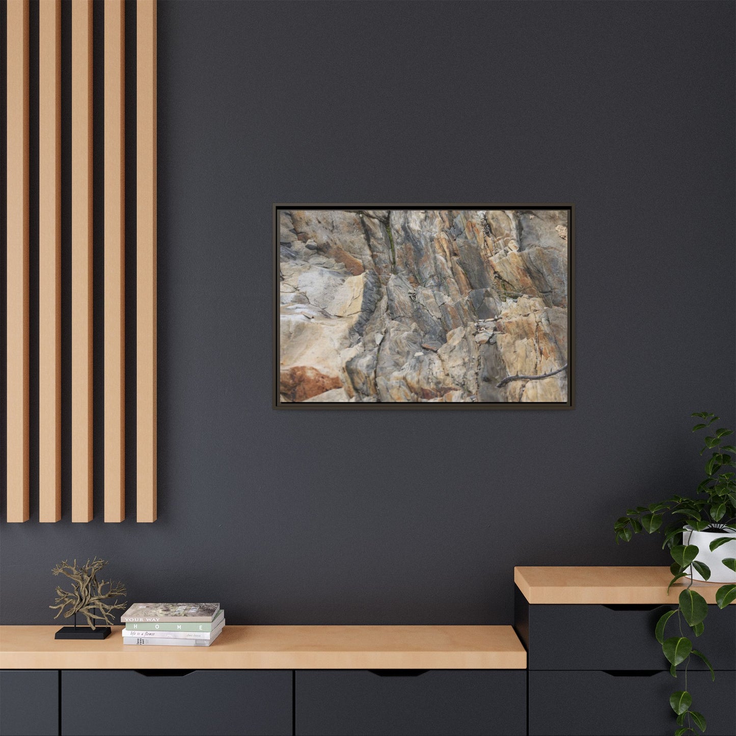Stone's Silent Symphony - Unique Stretched Canvas Wall Art - Art By Earth