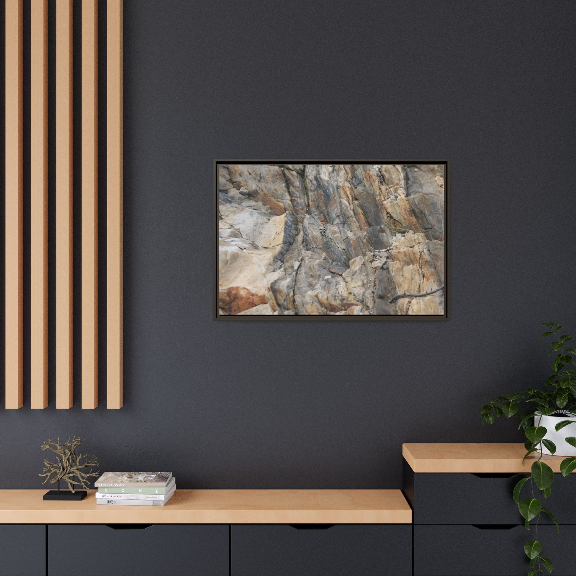 Stone's Silent Symphony - Unique Stretched Canvas Wall Art - Art By Earth
