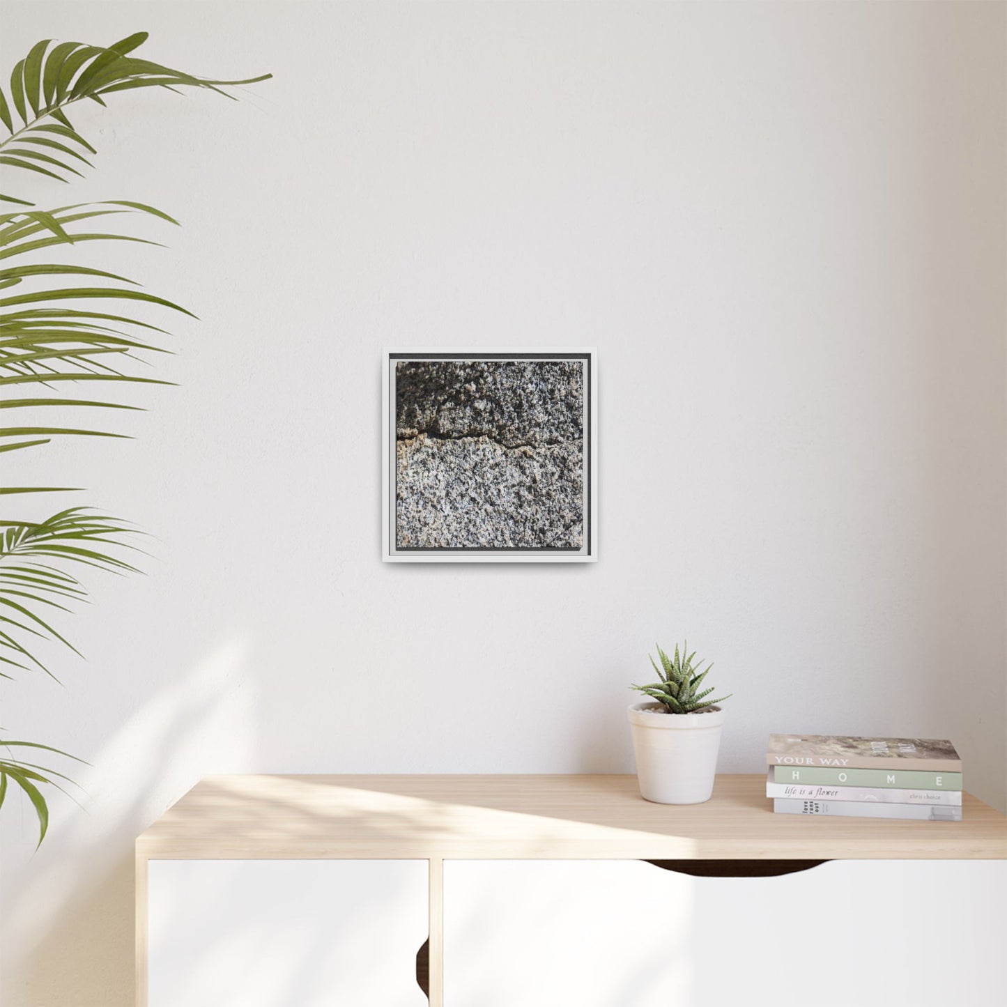 Weathered Stone Surface - Unique Stretched Canvas Wall Art