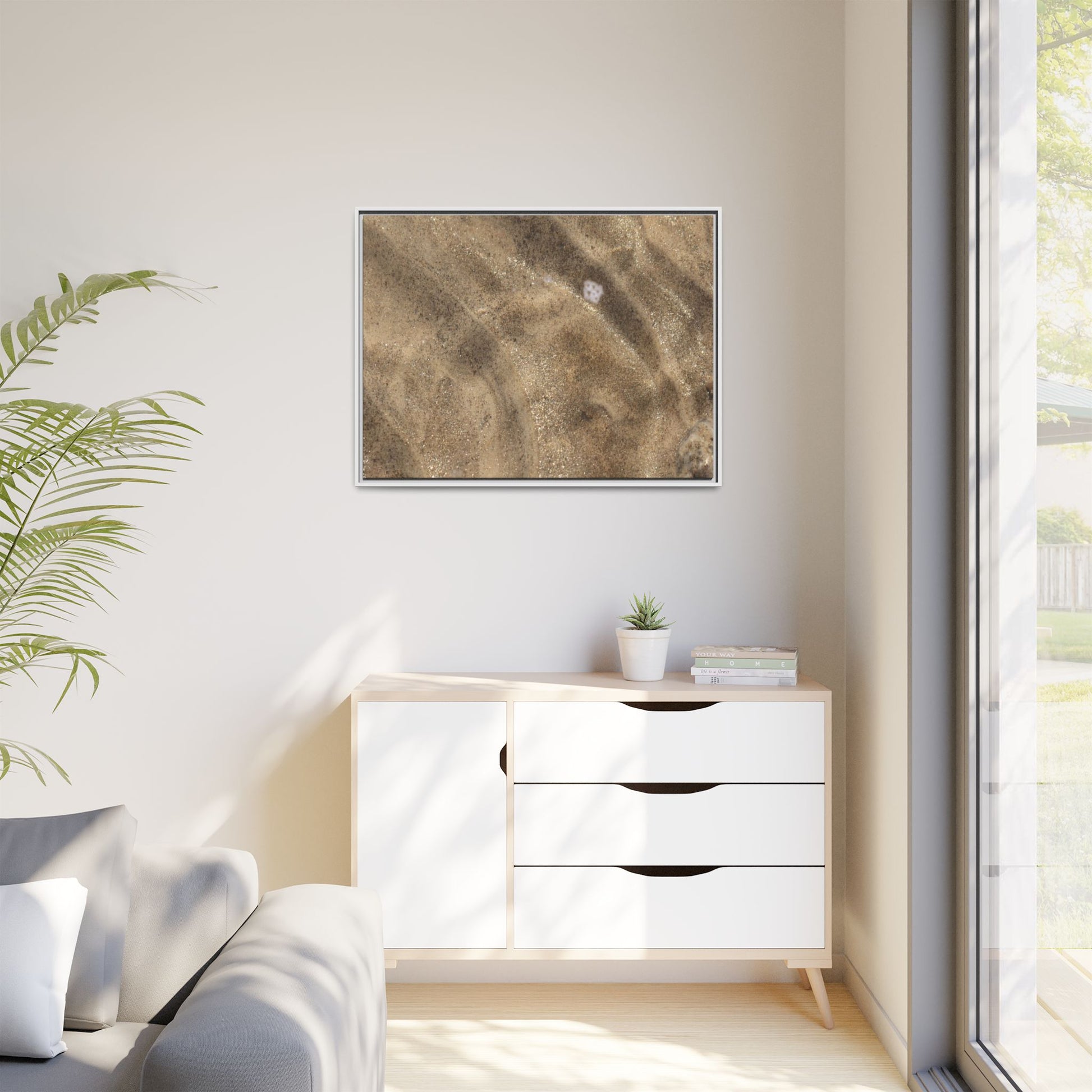 Underwater Sand Exploration - Unique Stretched Canvas Wall Art - Art By Earth