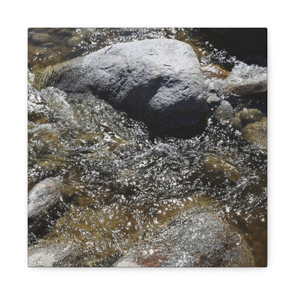 Rocky Stream - Unique Frameless Canvas Wall Art - Art By Earth