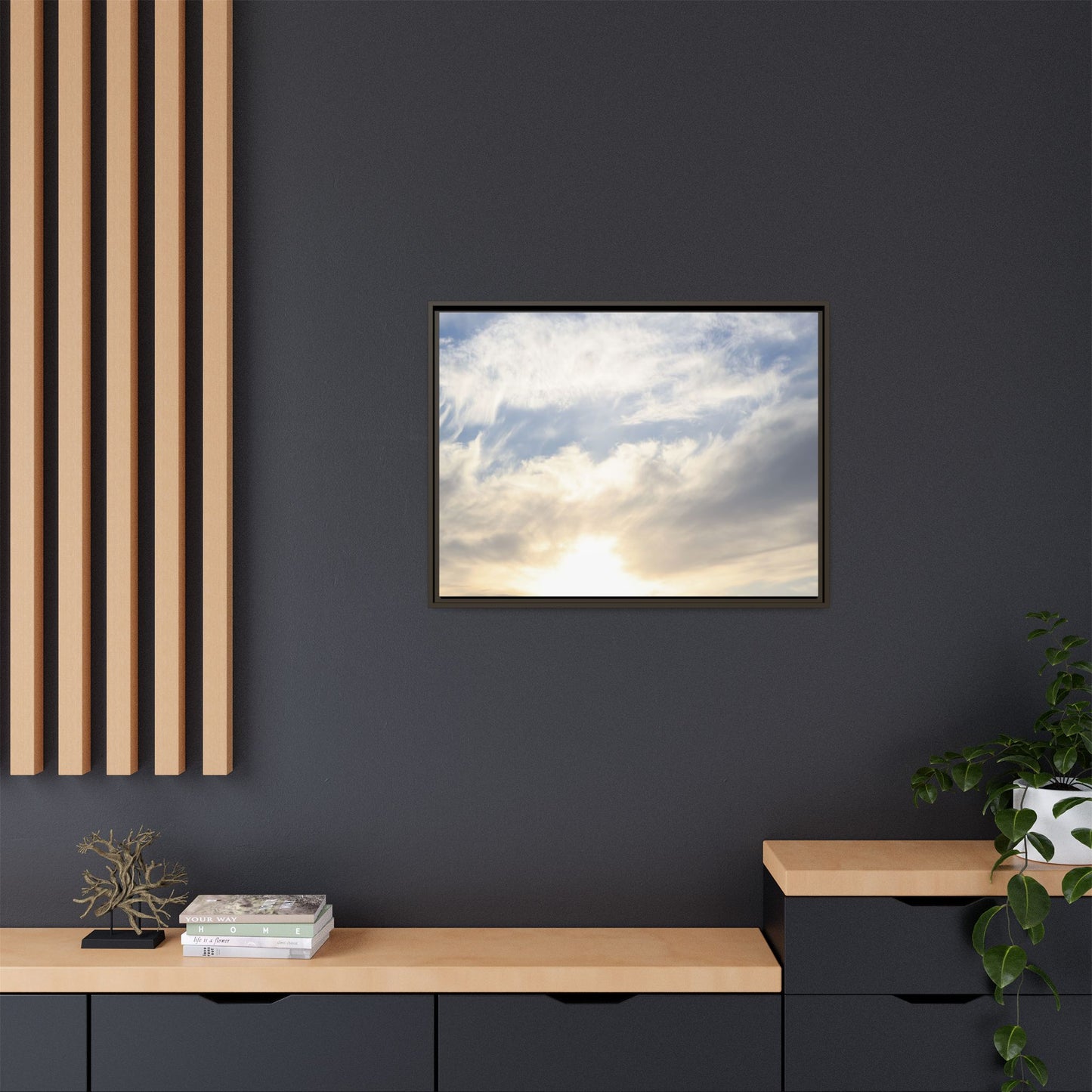 Sky's Ethereal Whisper - Unique Stretched Canvas Wall Art - Art By Earth