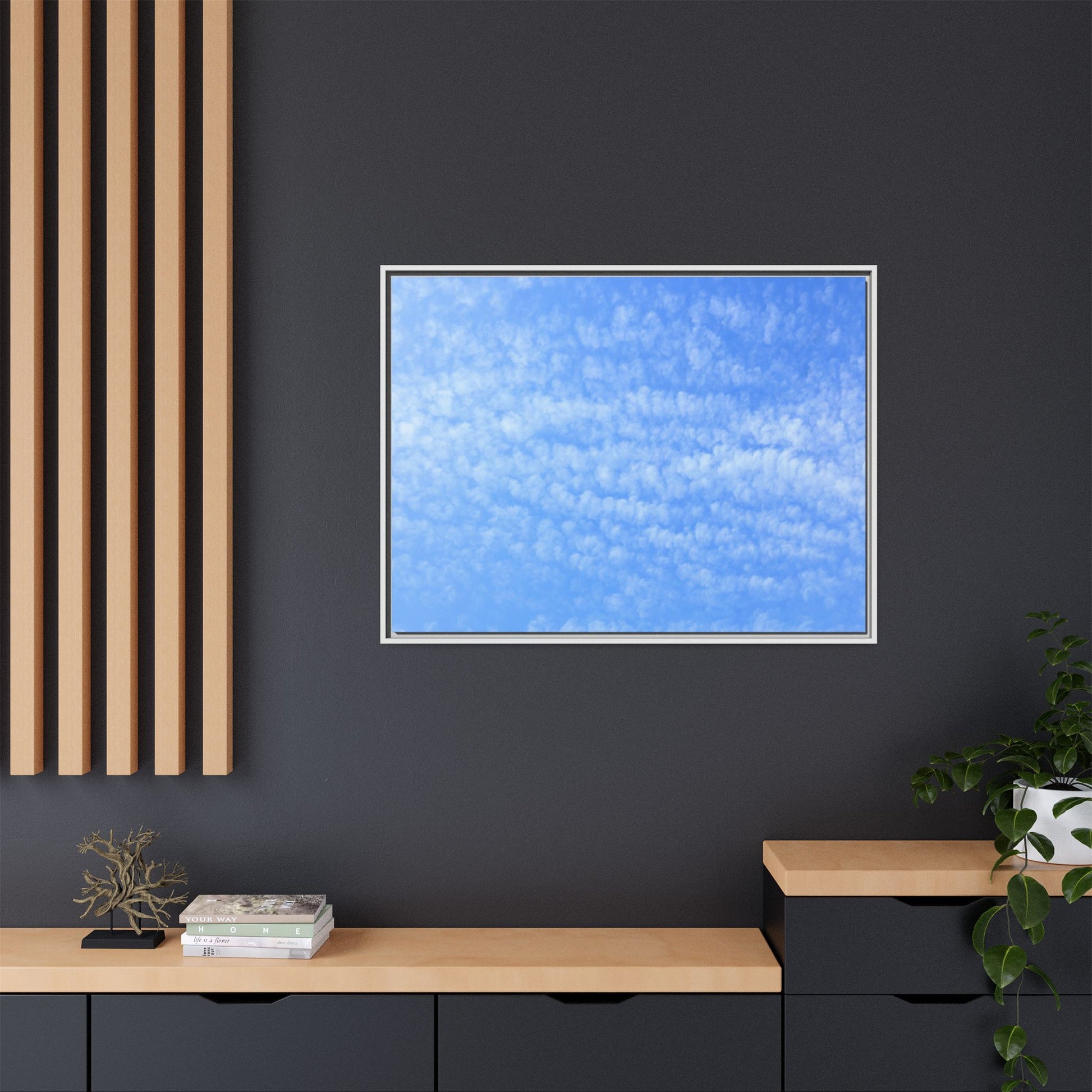 Wispy Blue Dreams - Unique Stretched Canvas Wall Art - Art By Earth