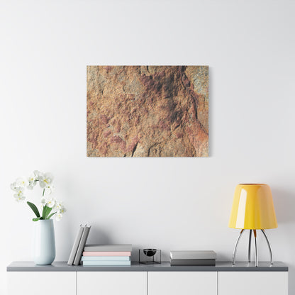 Lithic Veins of Ember - Unique Frameless Canvas Wall Art - Art By Earth