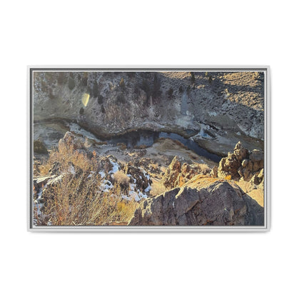 Fractured Landscape at Dawn - Unique Stretched Canvas Wall Art