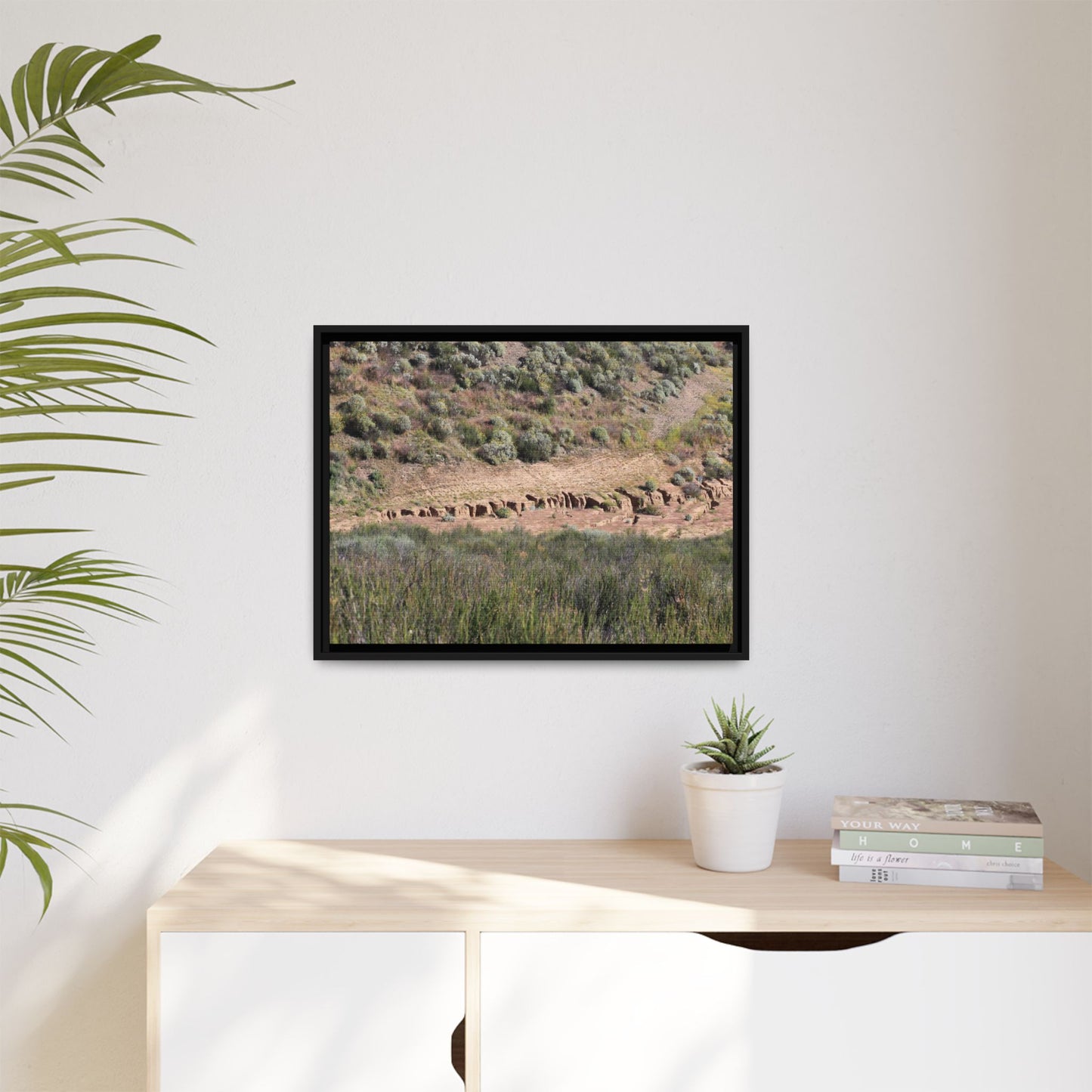 Ancient Dwellings in the Valley - Unique Stretched Canvas Wall Art - Art By Earth