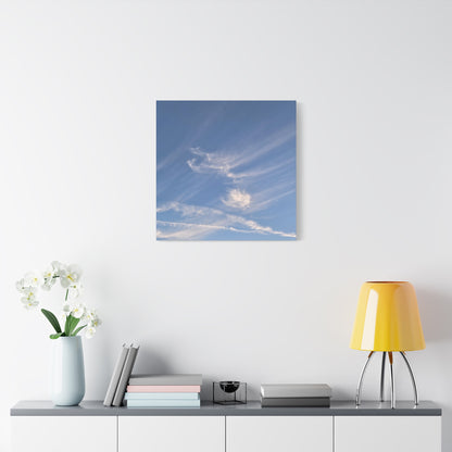 Wispy Whispers of Azure - Unique Frameless Canvas Wall Art - Art By Earth