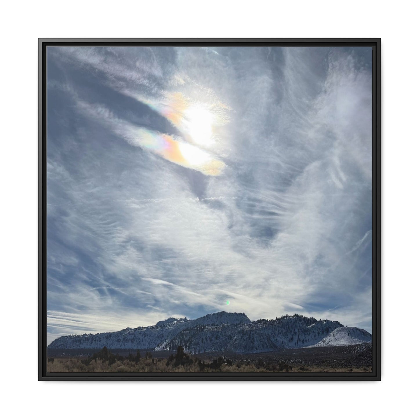 Whispers of Winter's Embrace - Unique Stretched Canvas Wall Art