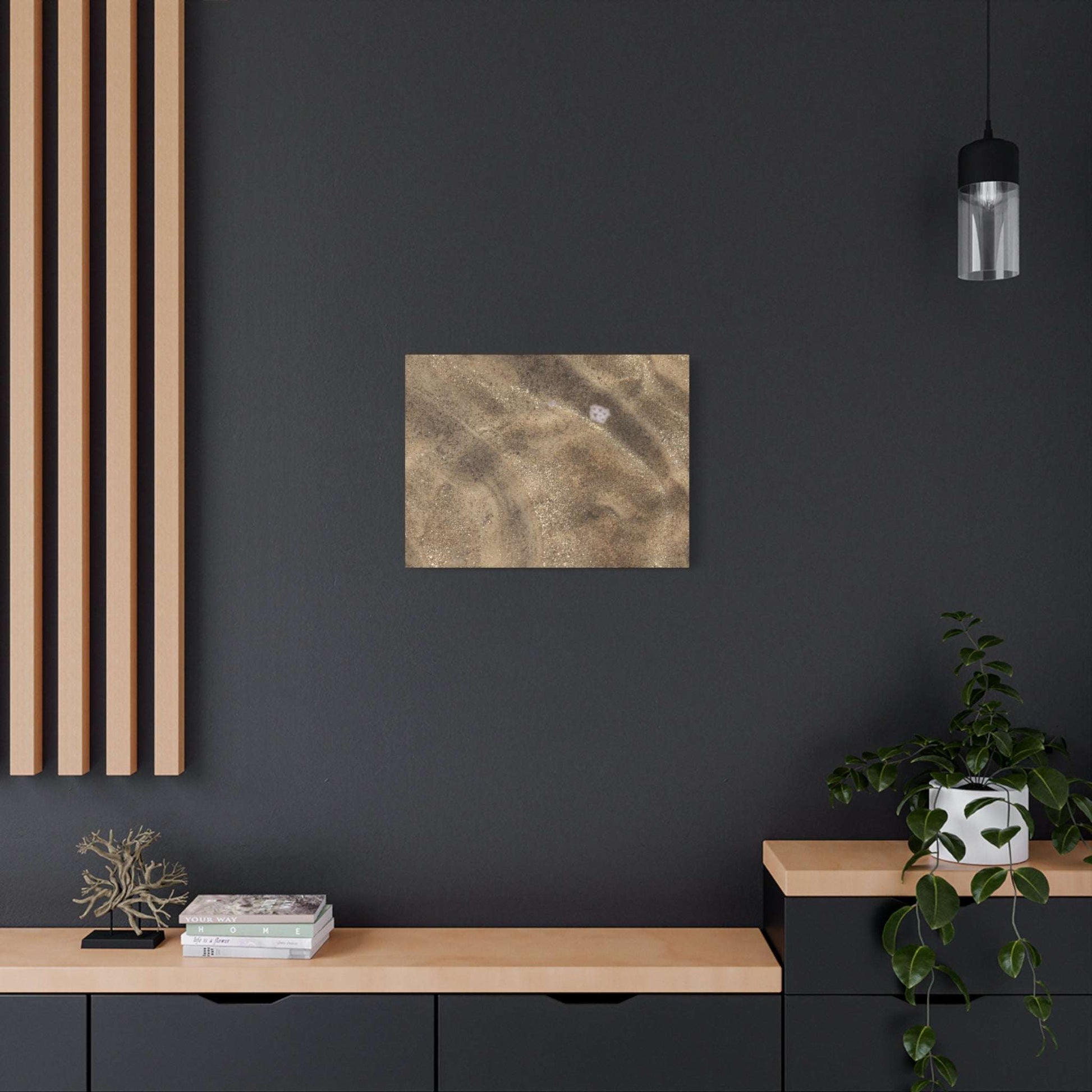 Sandy Shore Impressions - Unique Frameless Canvas Wall Art - Art By Earth