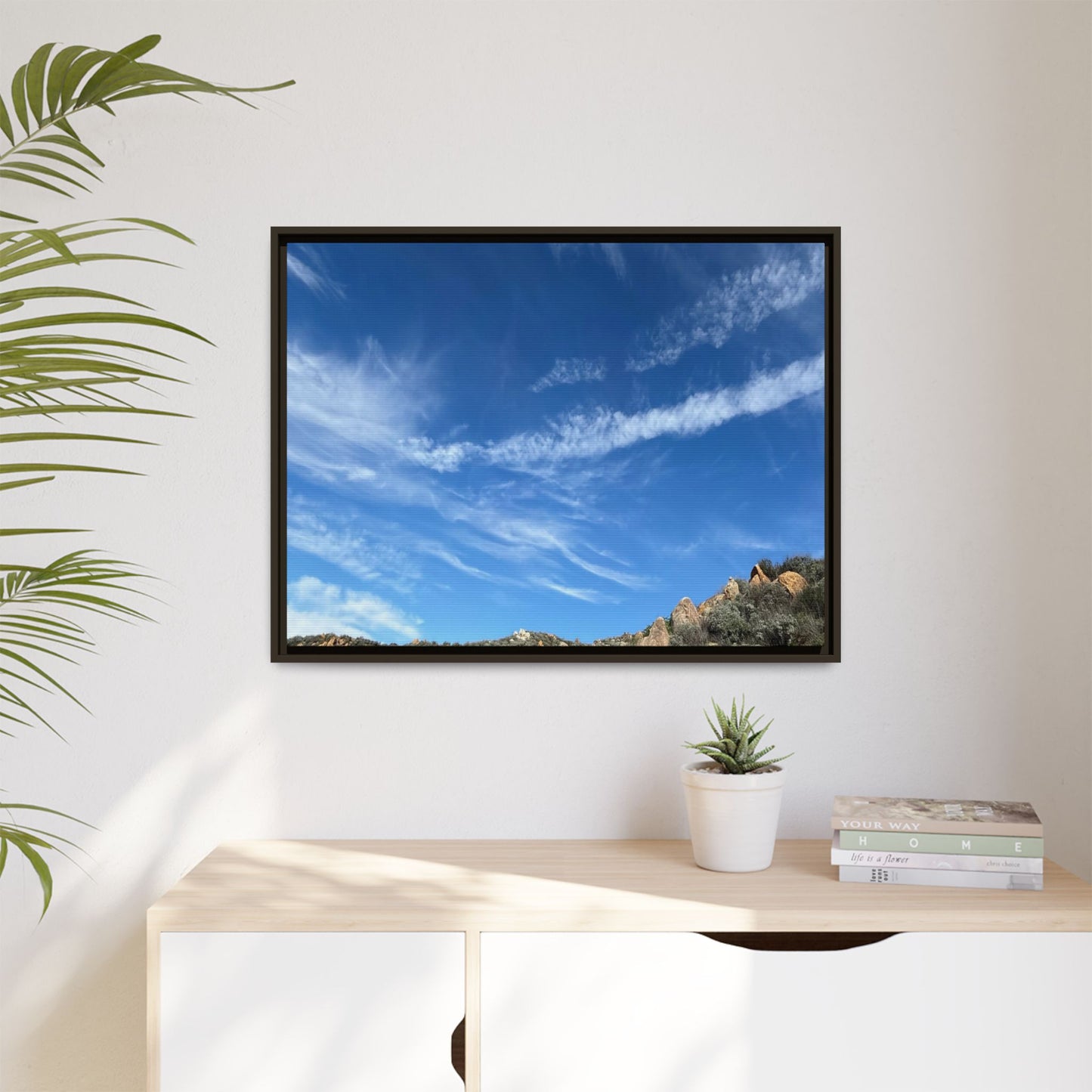 Arid Landscape with Rocky Outcrops - Unique Stretched Canvas Wall Art