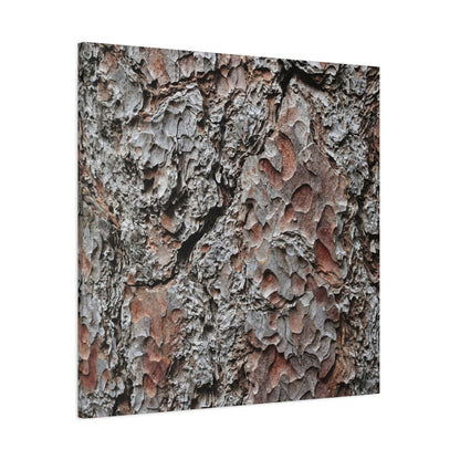 Textured Whispers of Bark - Unique Frameless Canvas Wall Art - Art By Earth