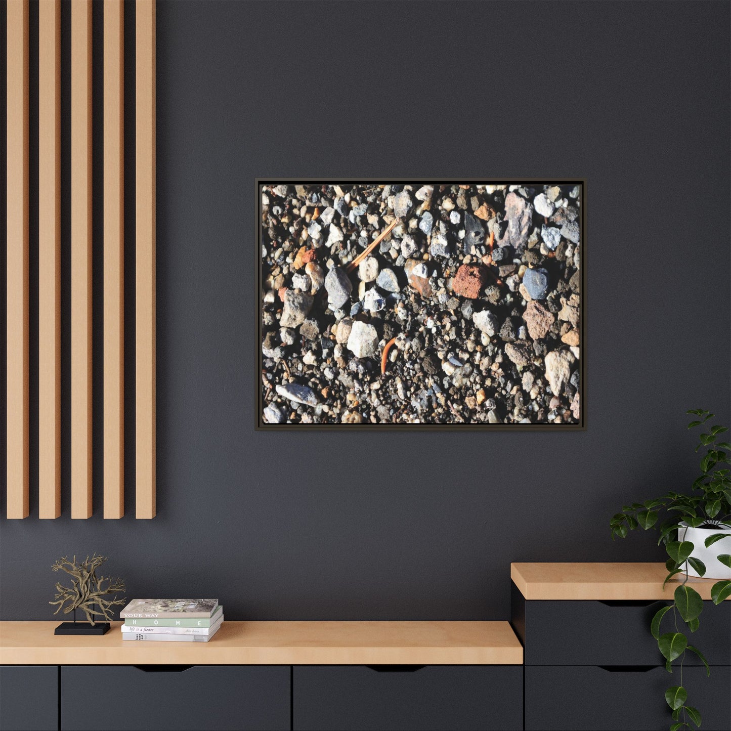 Stones and Soil - Unique Stretched Canvas Wall Art