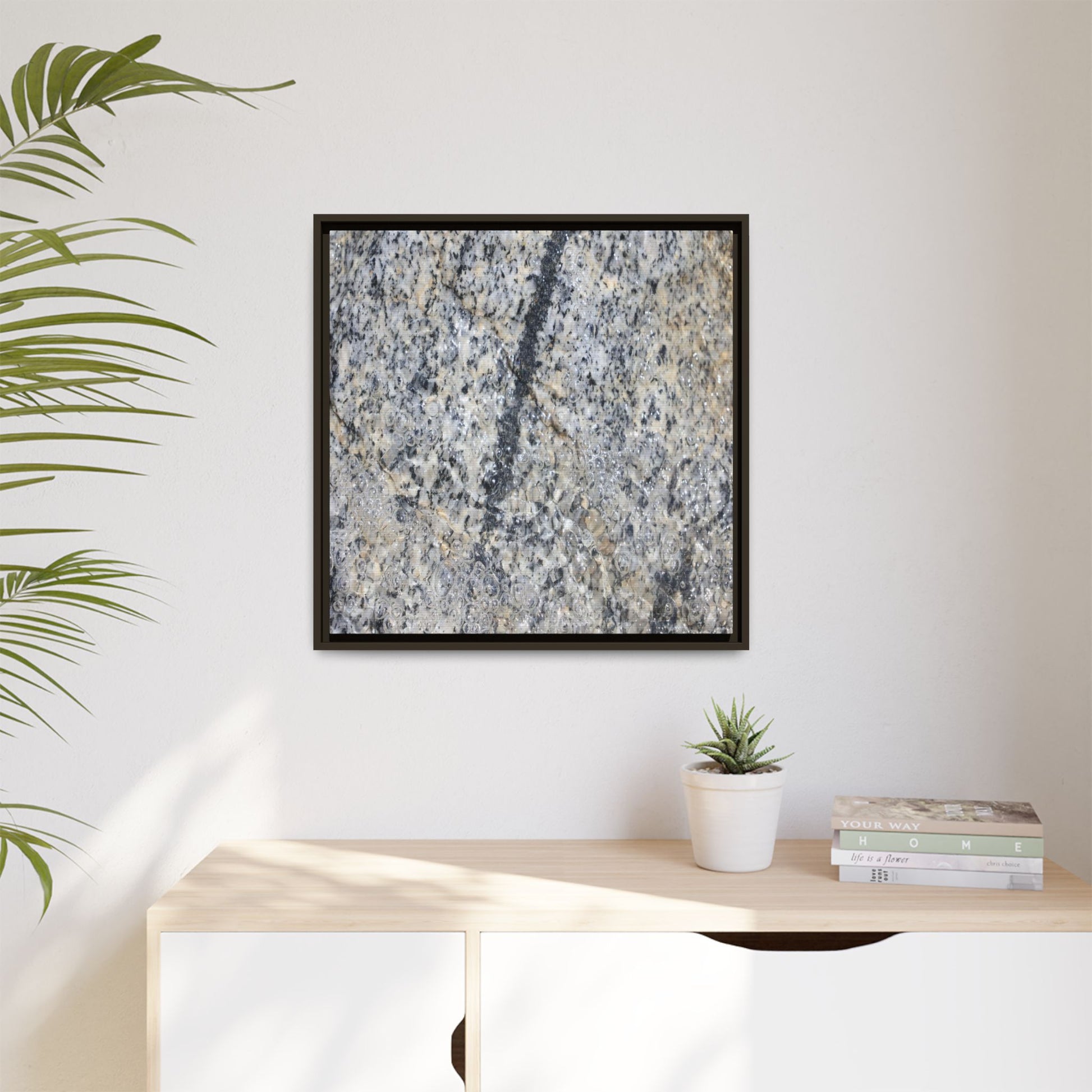 Granite Bubbles - Unique Stretched Canvas Wall Art - Art By Earth