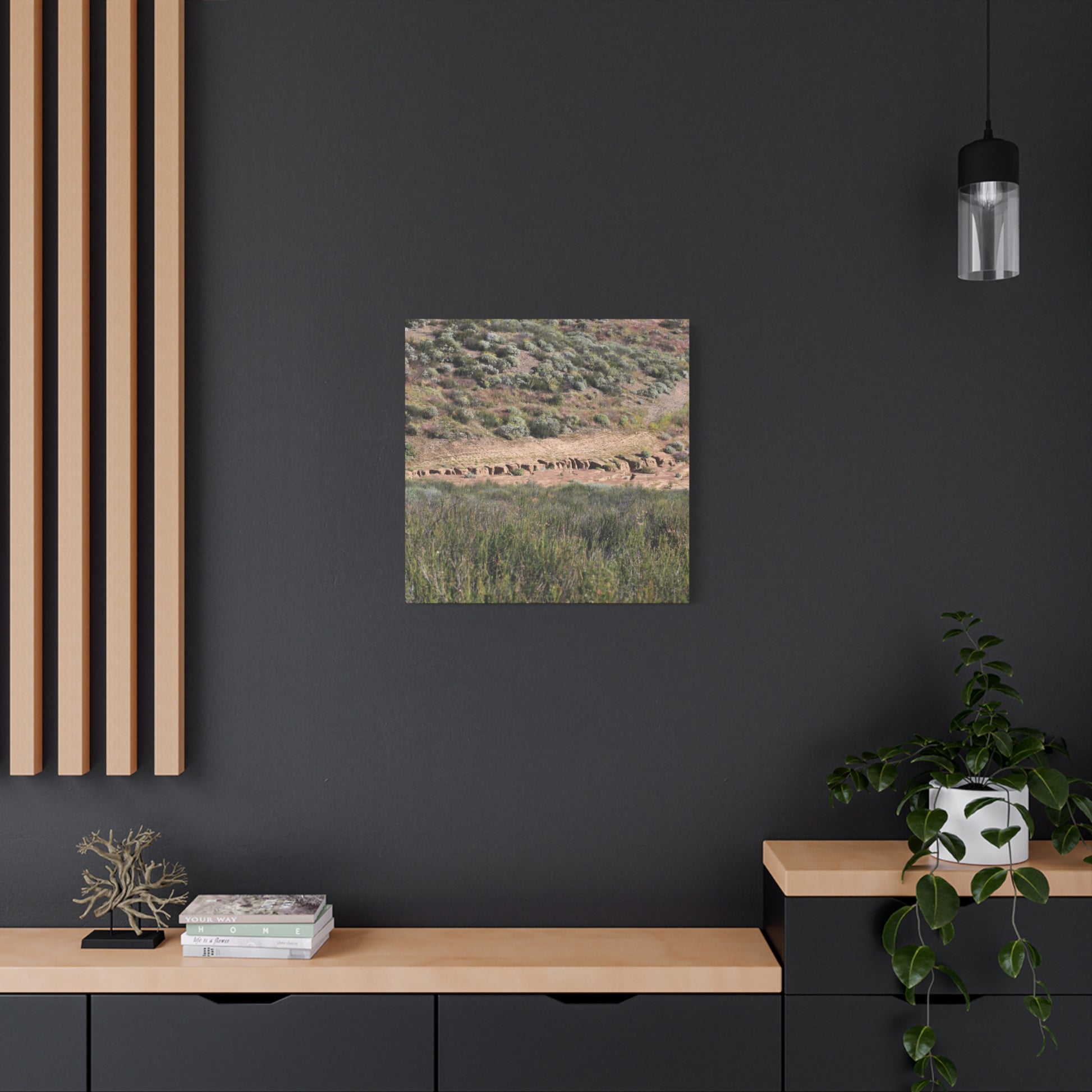 Ancient Dwellings in the Desert Valley - Unique Frameless Canvas Wall Art - Art By Earth