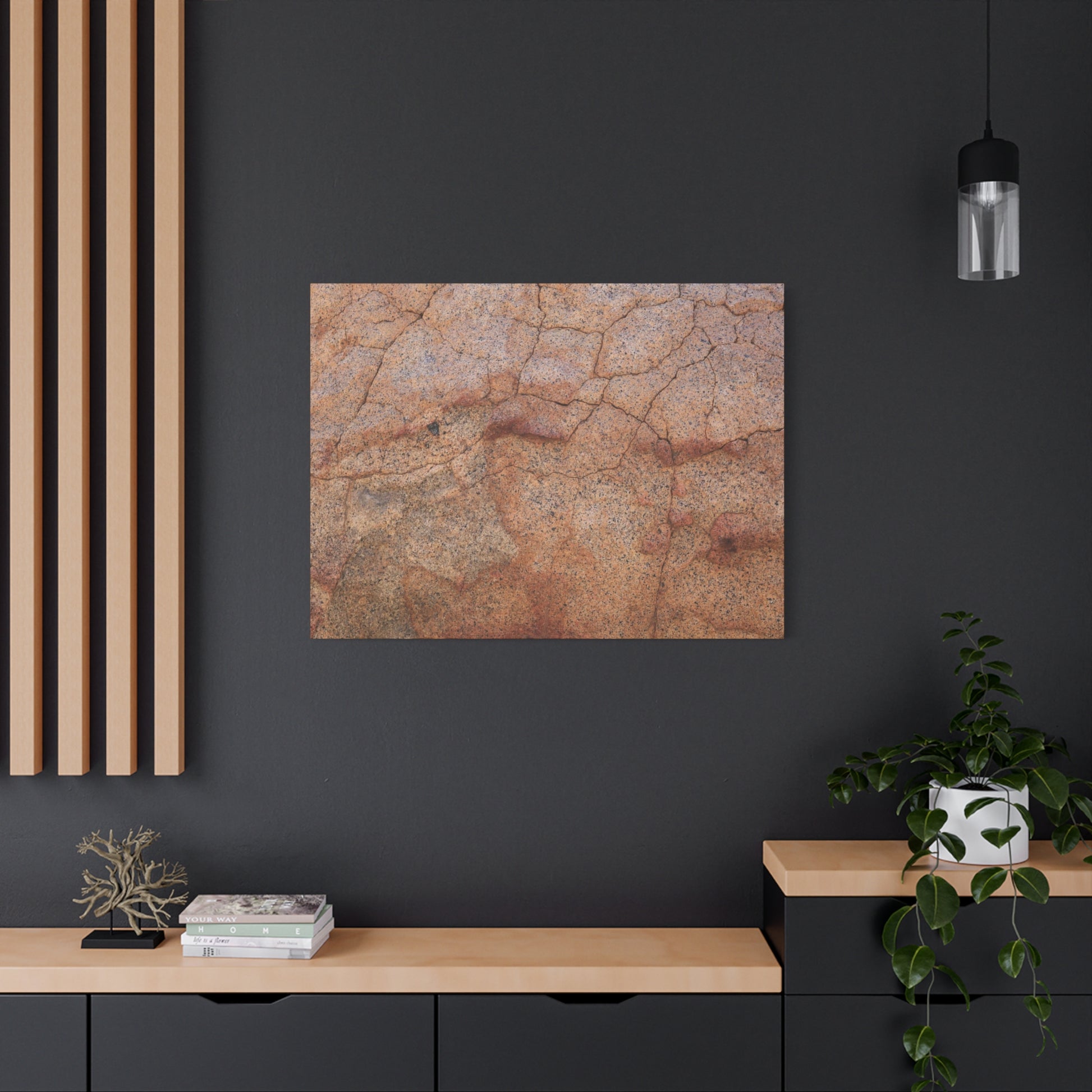 Cracked Earth's Whisper - Unique Frameless Canvas Wall Art - Art By Earth