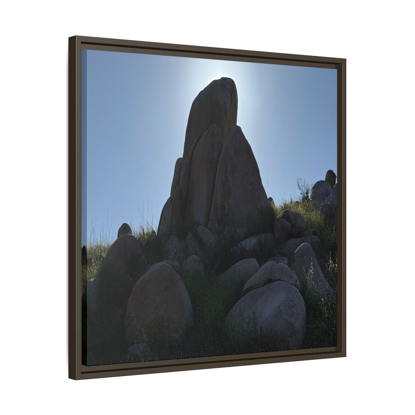 Boulder Silhouette - Unique Stretched Canvas Wall Art - Art By Earth