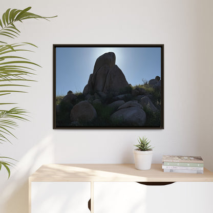 Boulder Silhouette - Unique Stretched Canvas Wall Art - Art By Earth
