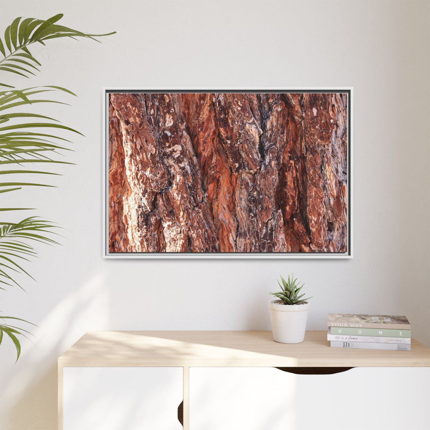 Wooden Mosaic - Unique Stretched Canvas Wall Art