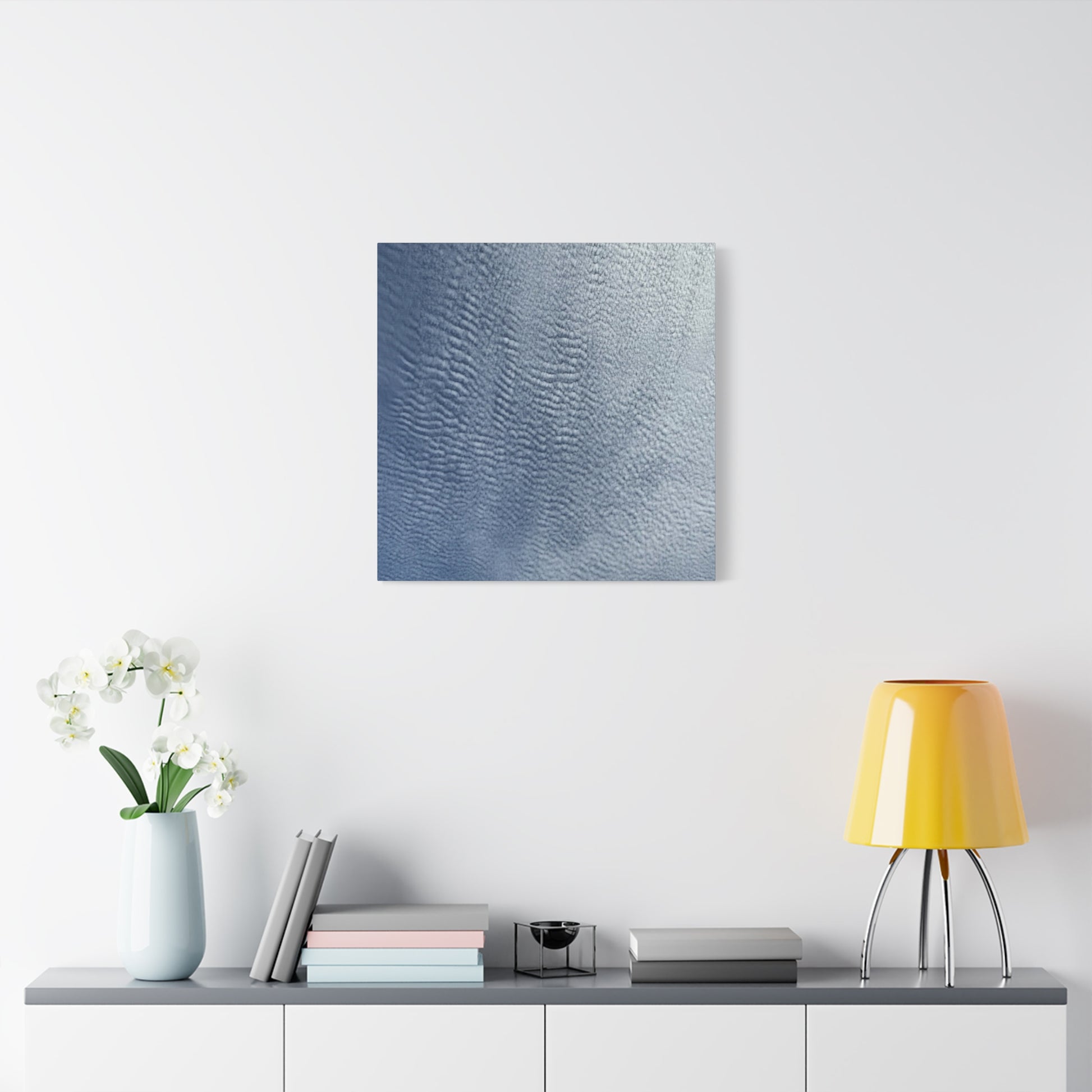 Rippling Echoes of Cerulean Stillness - Unique Frameless Canvas Wall Art - Art By Earth