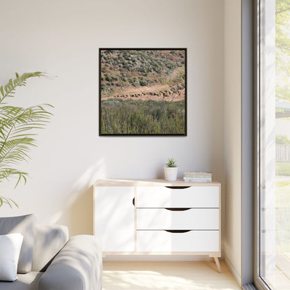 Ancient Dwellings in the Valley - Unique Stretched Canvas Wall Art - Art By Earth