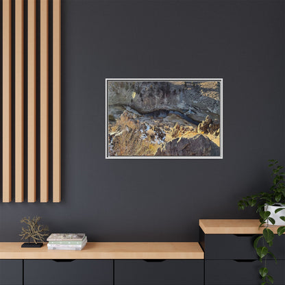 Fractured Landscape at Dawn - Unique Stretched Canvas Wall Art