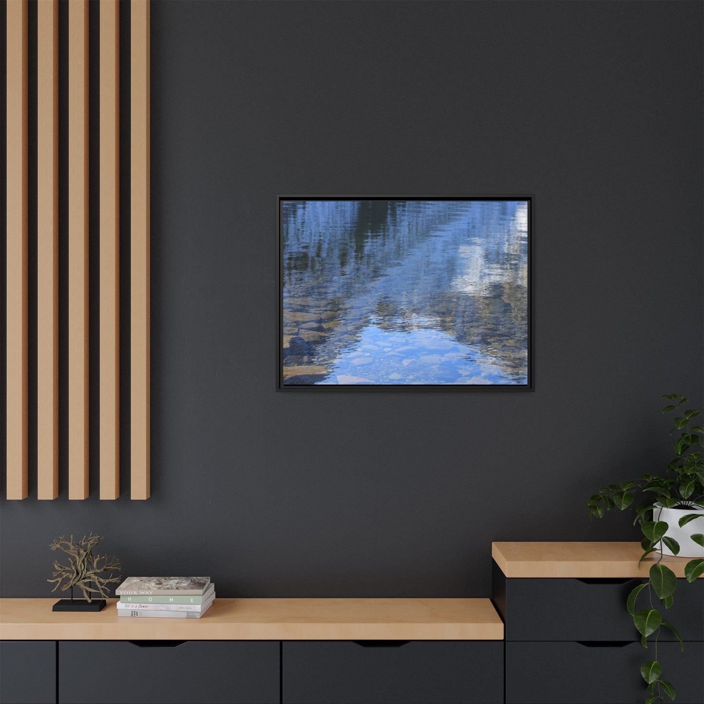 Reflected Stones - Unique Stretched Canvas Wall Art