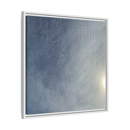 Undulating Whispers of Cerulean Stillness - Unique Stretched Canvas Wall Art - Art By Earth