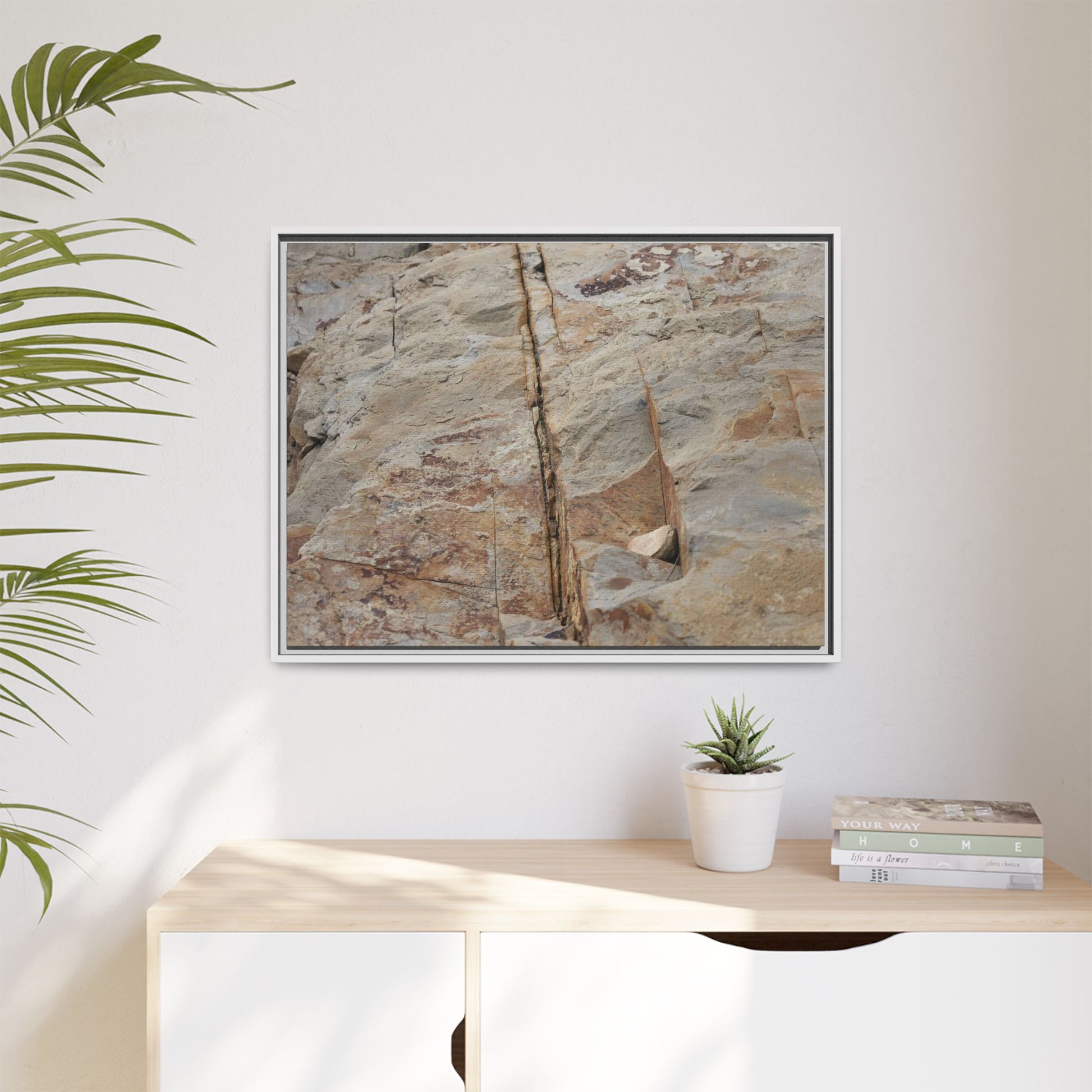 Sedimentary Symphony - Unique Stretched Canvas Wall Art - Art By Earth