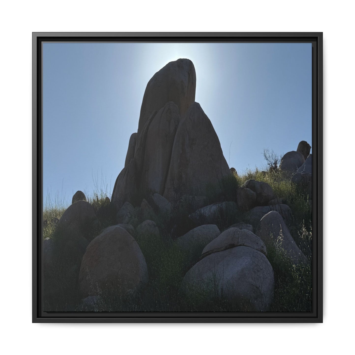 Boulder Silhouette - Unique Stretched Canvas Wall Art - Art By Earth