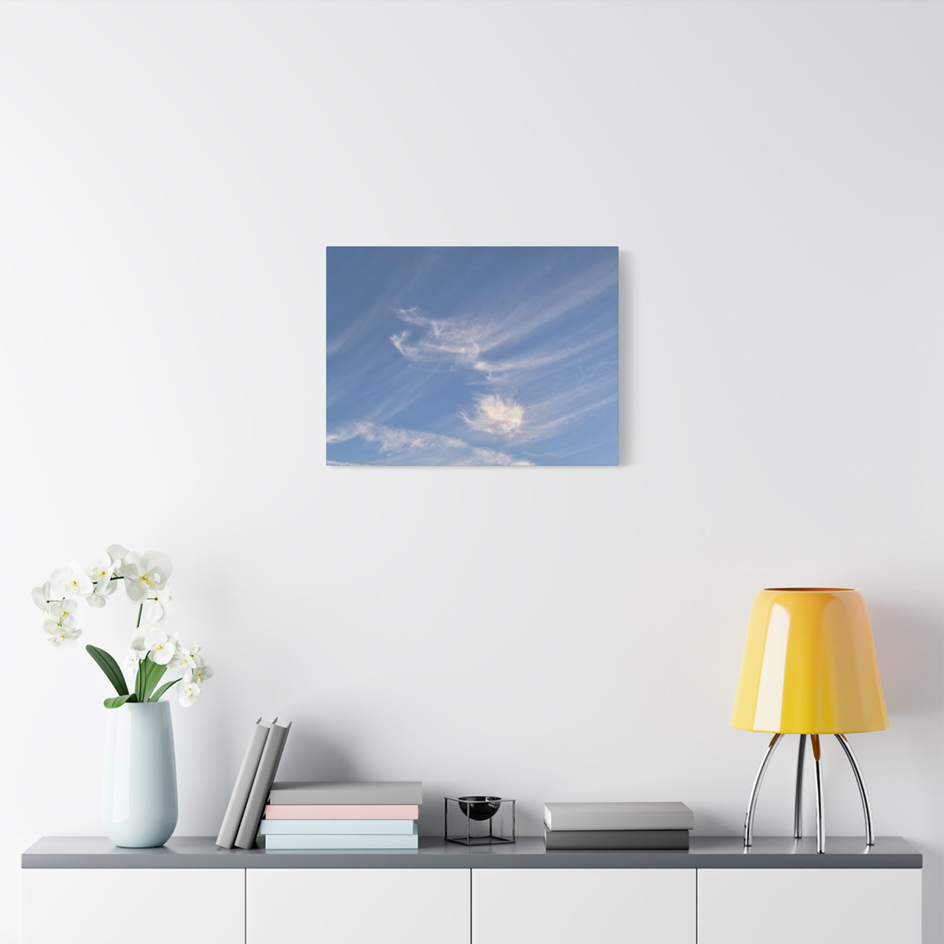 Wispy Whispers of Azure - Unique Frameless Canvas Wall Art - Art By Earth