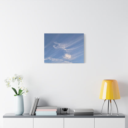 Wispy Whispers of Azure - Unique Frameless Canvas Wall Art - Art By Earth
