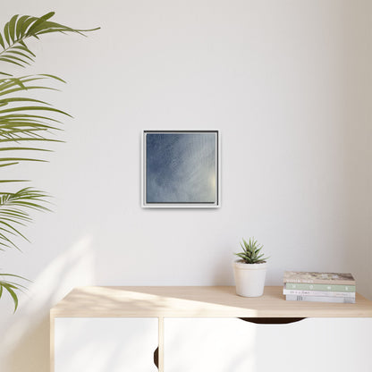 Undulating Whispers of Cerulean Stillness - Unique Stretched Canvas Wall Art - Art By Earth