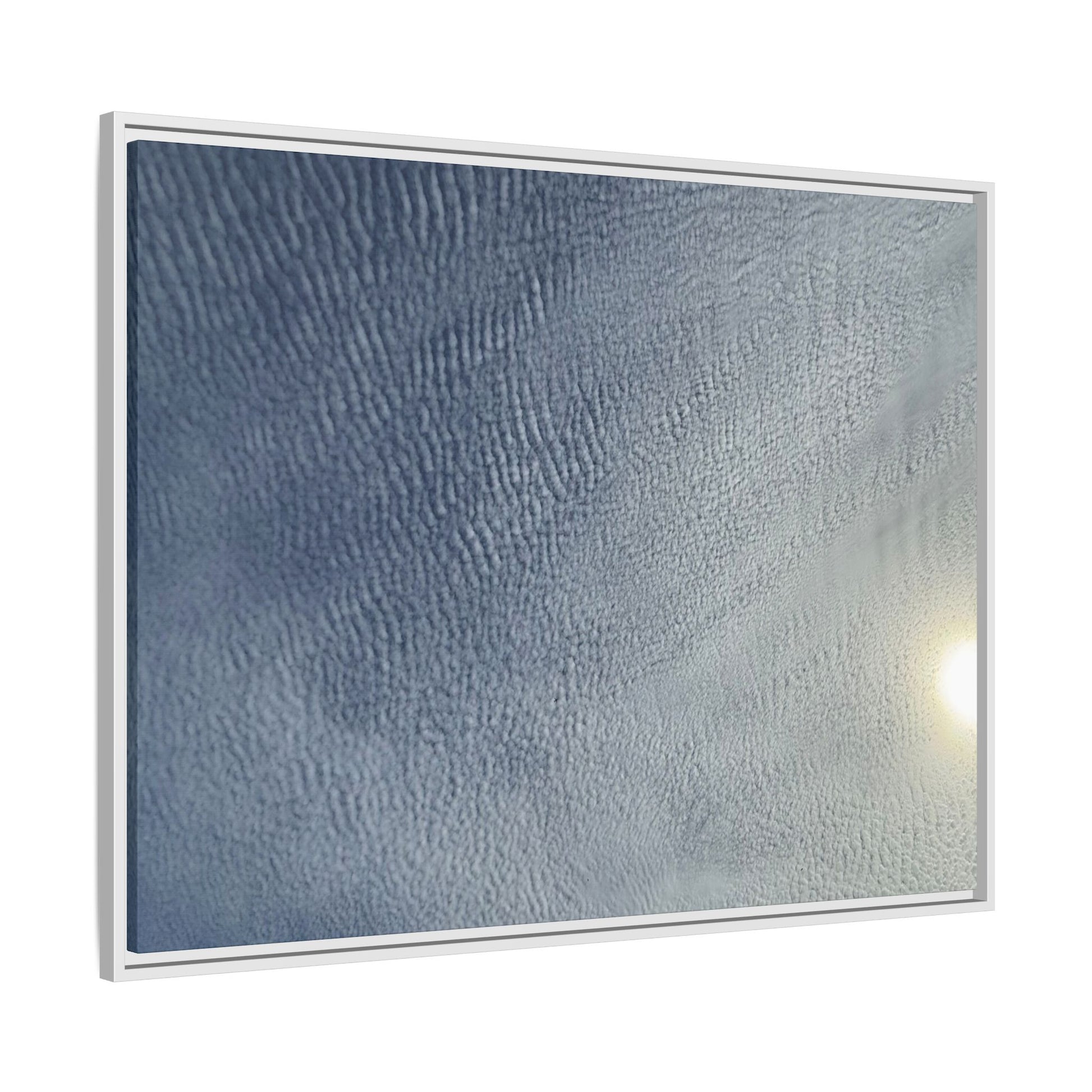 Undulating Whispers of Cerulean Stillness - Unique Stretched Canvas Wall Art - Art By Earth