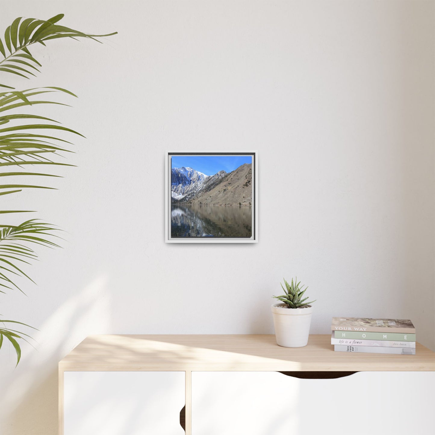 Mountain Mirror - Unique Stretched Canvas Wall Art