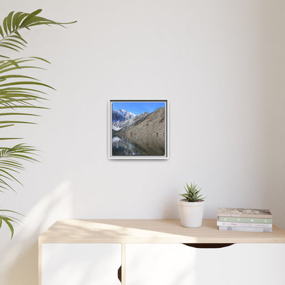 Mountain Mirror - Unique Stretched Canvas Wall Art