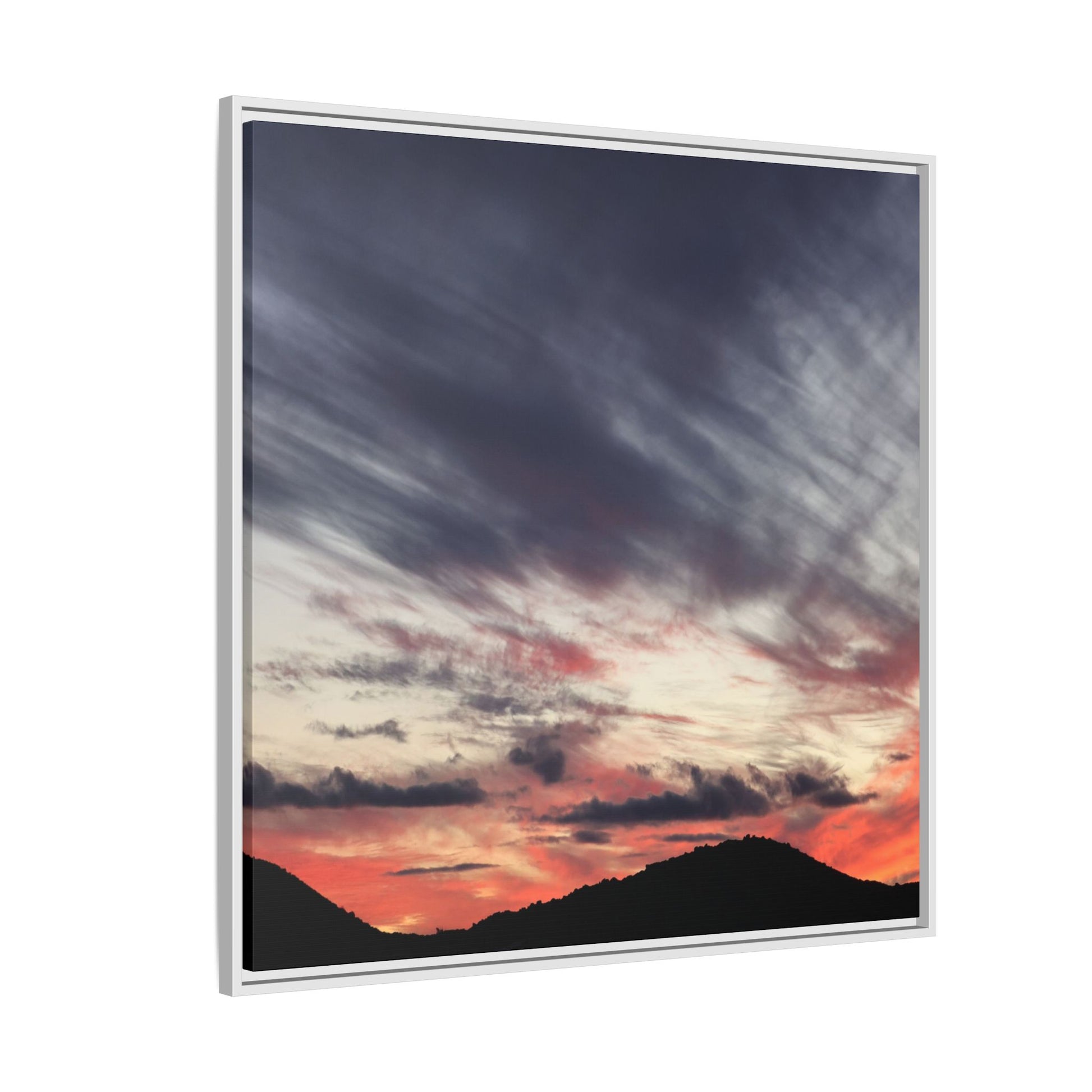 Fiery Sky at Dusk - Unique Stretched Canvas Wall Art - Art By Earth