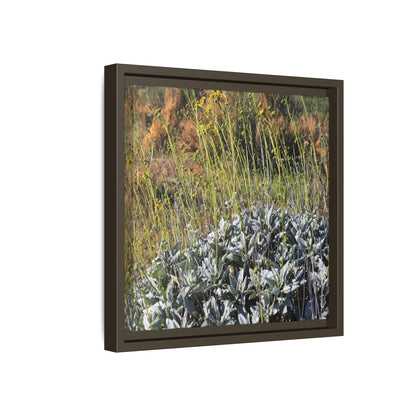 Arid Landscape with Yellow Flowers - Unique Stretched Canvas Wall Art - Art By Earth