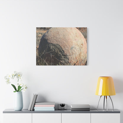 Spherical Stone at Rest - Unique Stretched Canvas Wall Art - Art By Earth