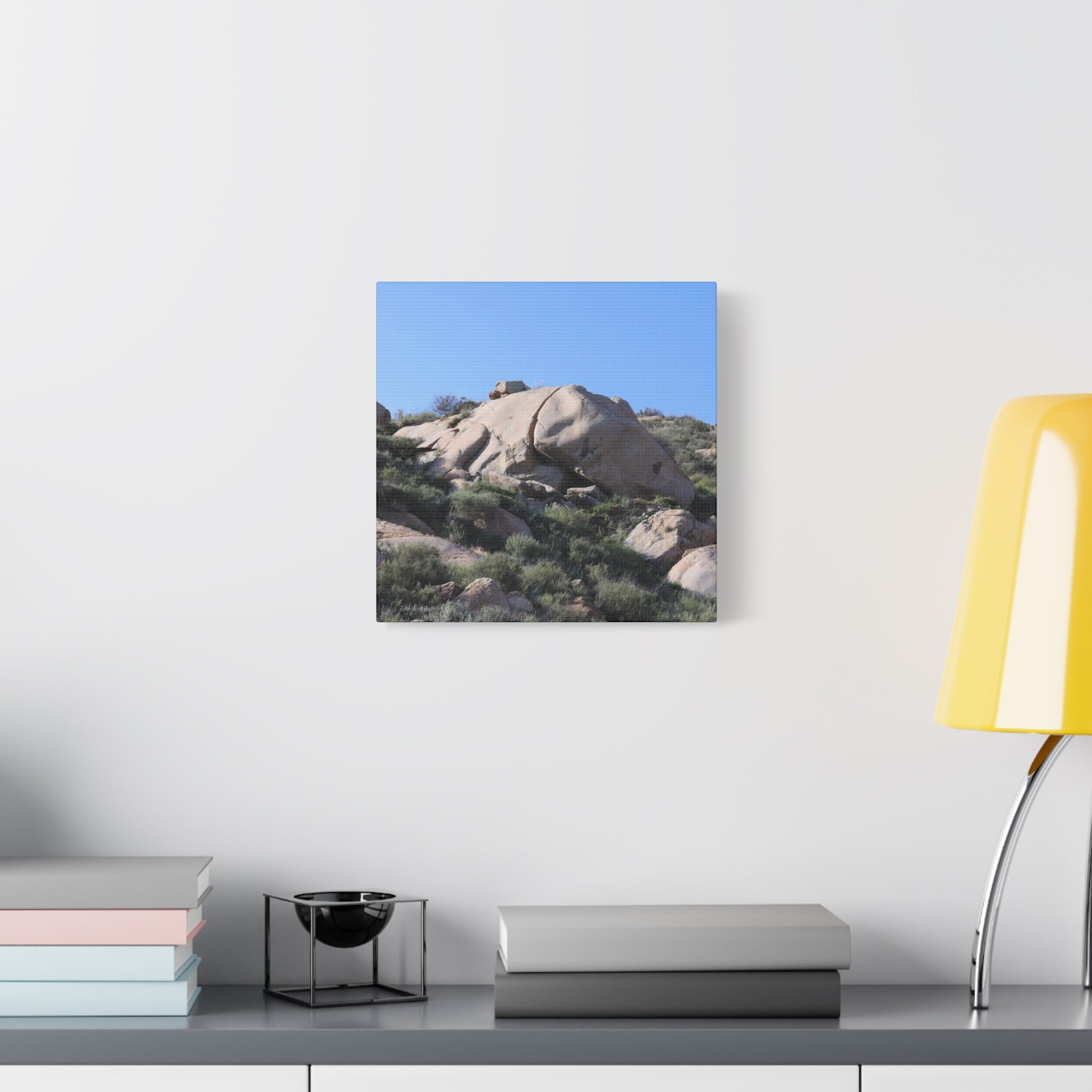 Ancient Rocks in Desert Landscape - Unique Frameless Canvas Wall Art - Art By Earth