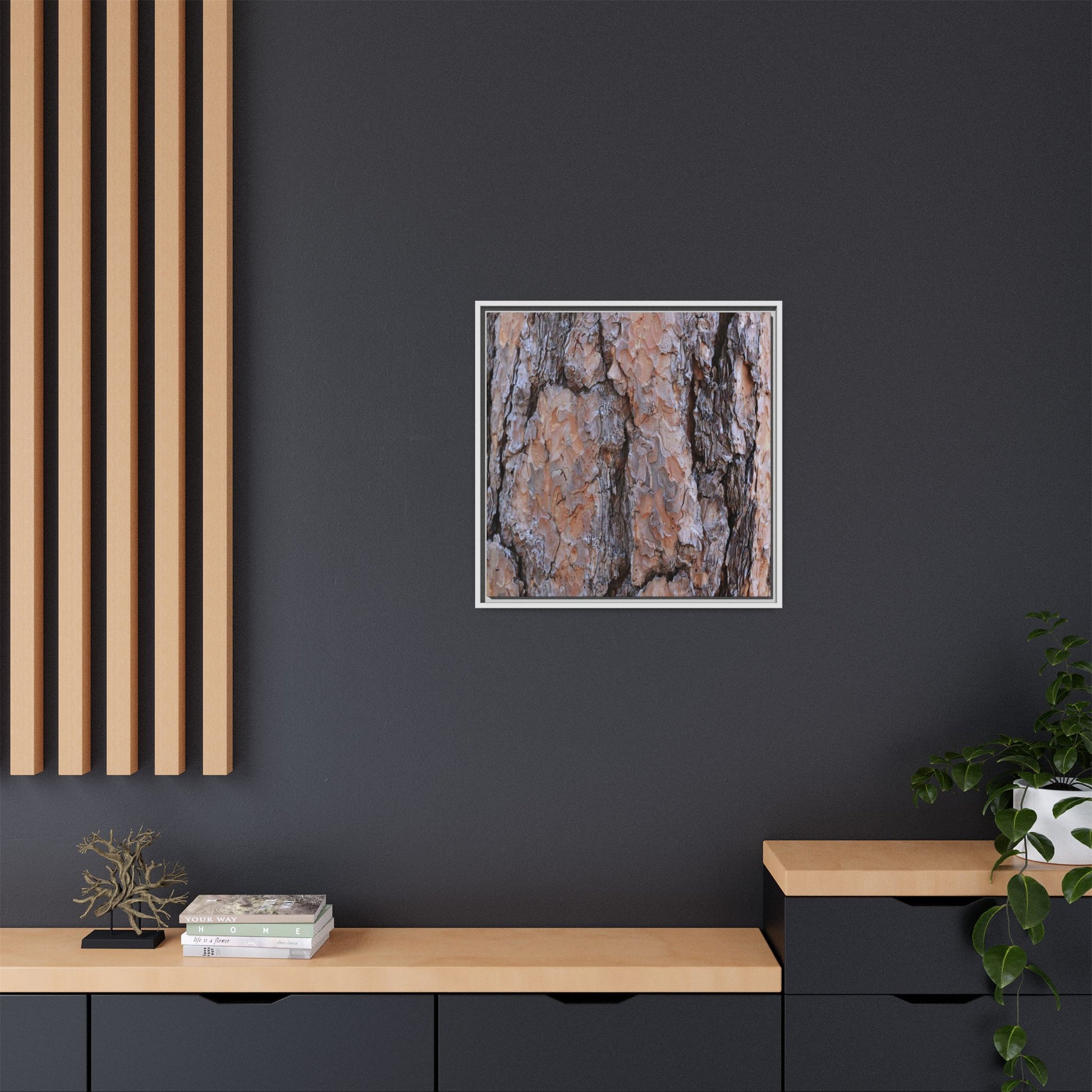 Tree Skin Symphony - Unique Stretched Canvas Wall Art - Art By Earth