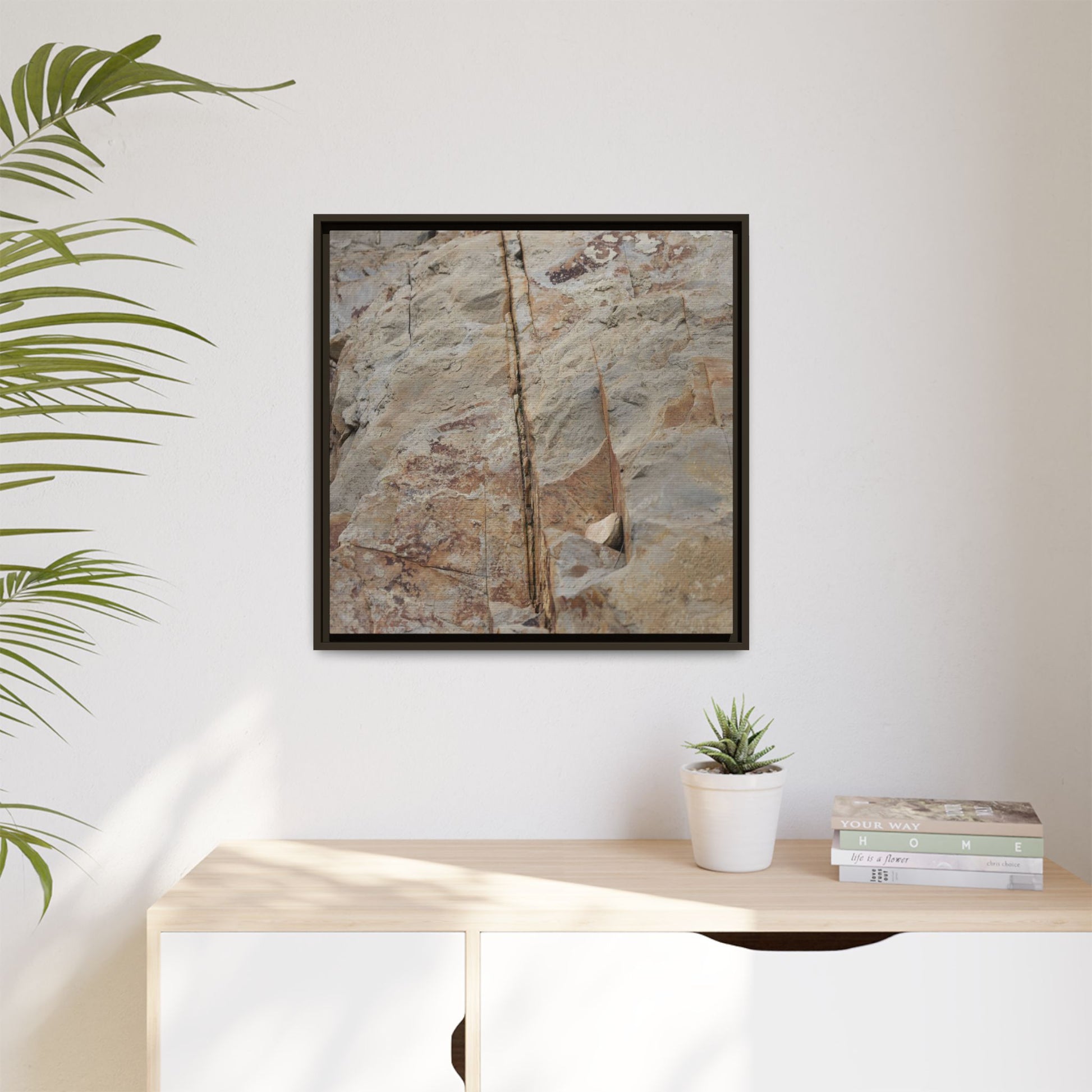 Sedimentary Symphony - Unique Stretched Canvas Wall Art - Art By Earth