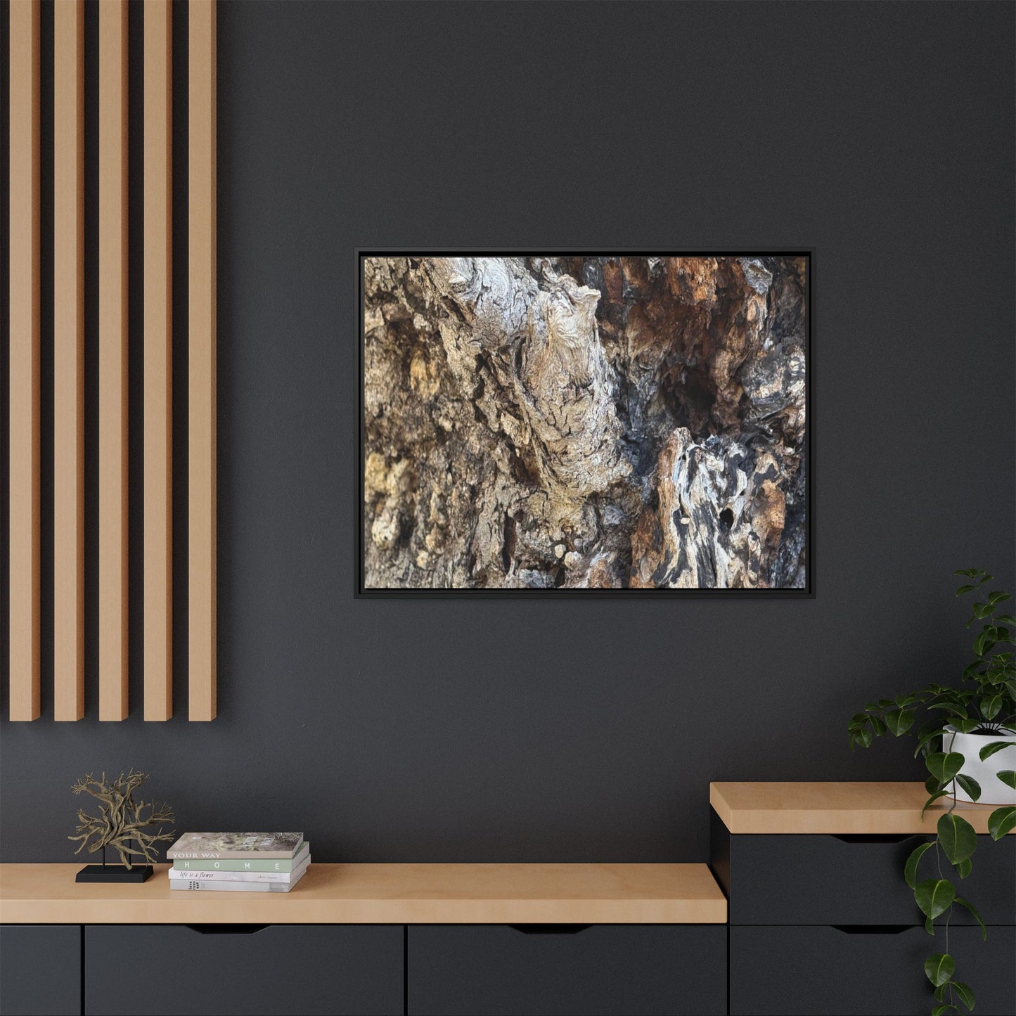 Ancient Tree Texture - Unique Stretched Canvas Wall Art - Art By Earth