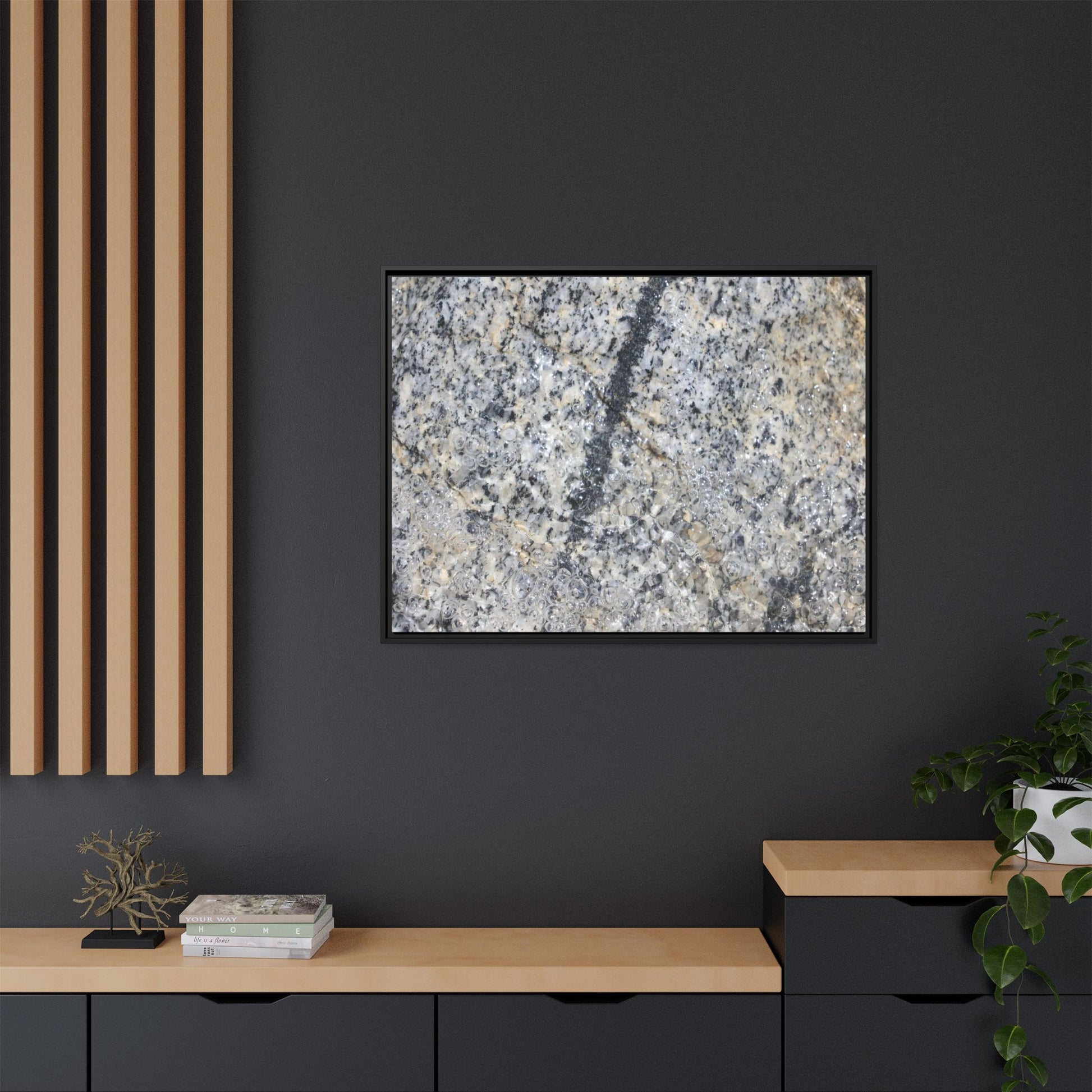 Granite Bubbles - Unique Stretched Canvas Wall Art - Art By Earth